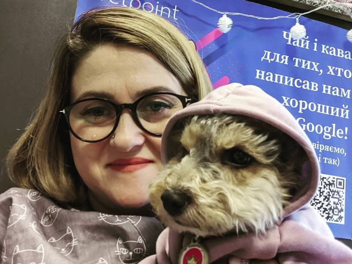 Svitlana Botvenko is a fully licensed veterinarian in Ukraine, but is unable to transfer her practice in Canada because COVID-19 has caused delays in the licensing process. (Submitted by Svitlana Botvenko - image credit)