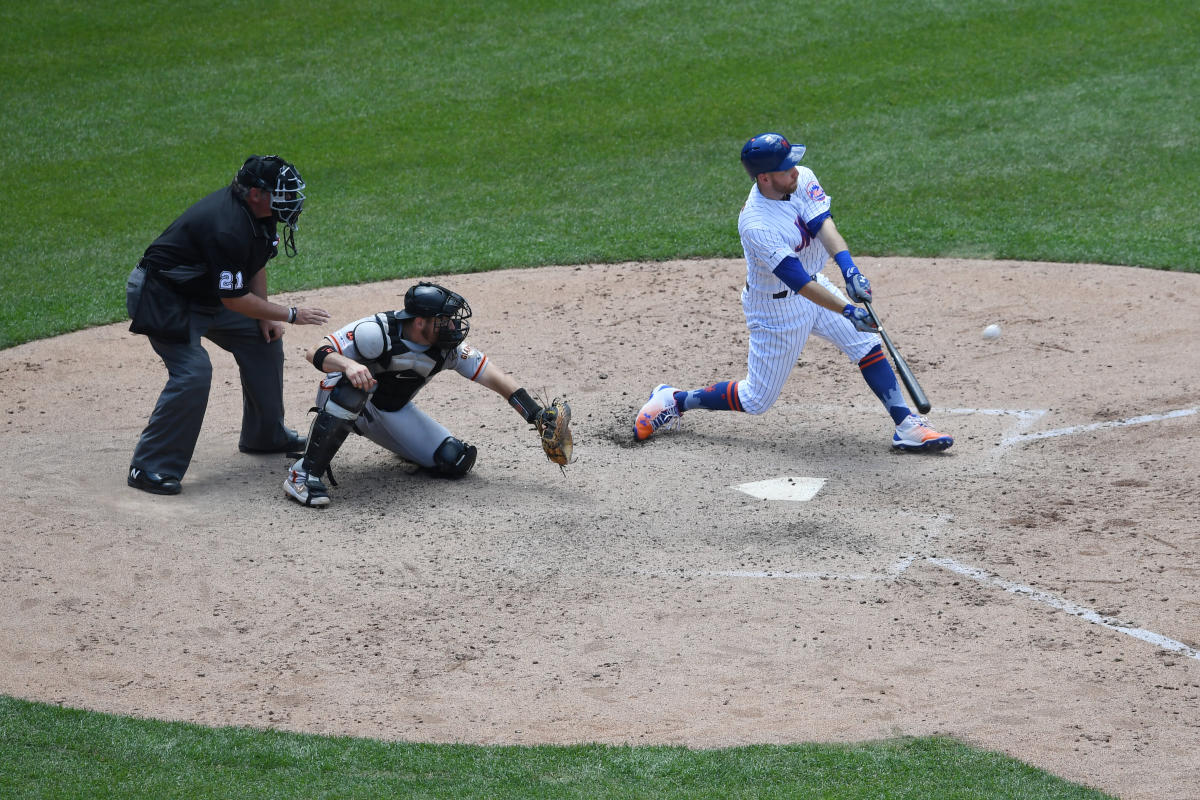 Todd Frazier threw his bat at the ball and hit a home run