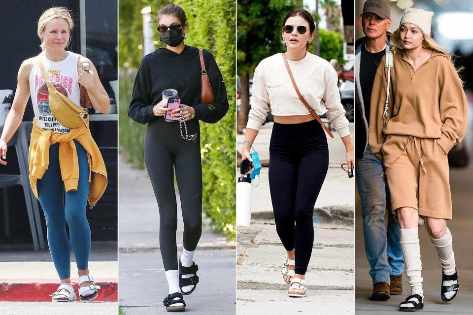 kristen bell, kaia gerber, lucy hale, Gigi Hadid, BIRKENSTOCKS