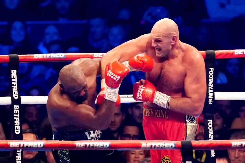 Tyson Fury stopped Derek Chisora in the 10th round (Zac Goodwin/PA) (PA Wire)