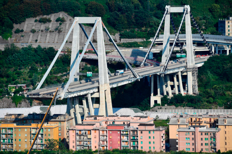 <em>The Morandi bridge will reportedly take eight months to repair (AP)</em>