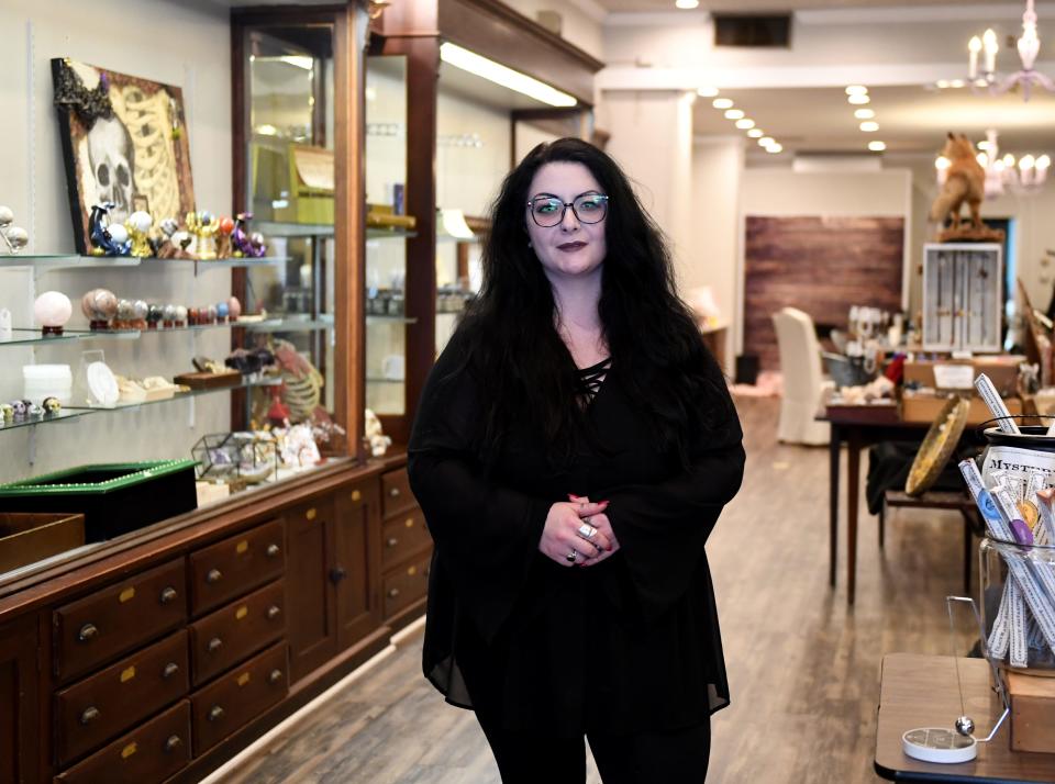 Nicole Blackwater, owner of Blackwater Apothecary, Wednesday, Feb. 21, 2024, at 107 W Main St in Salisbury, Maryland