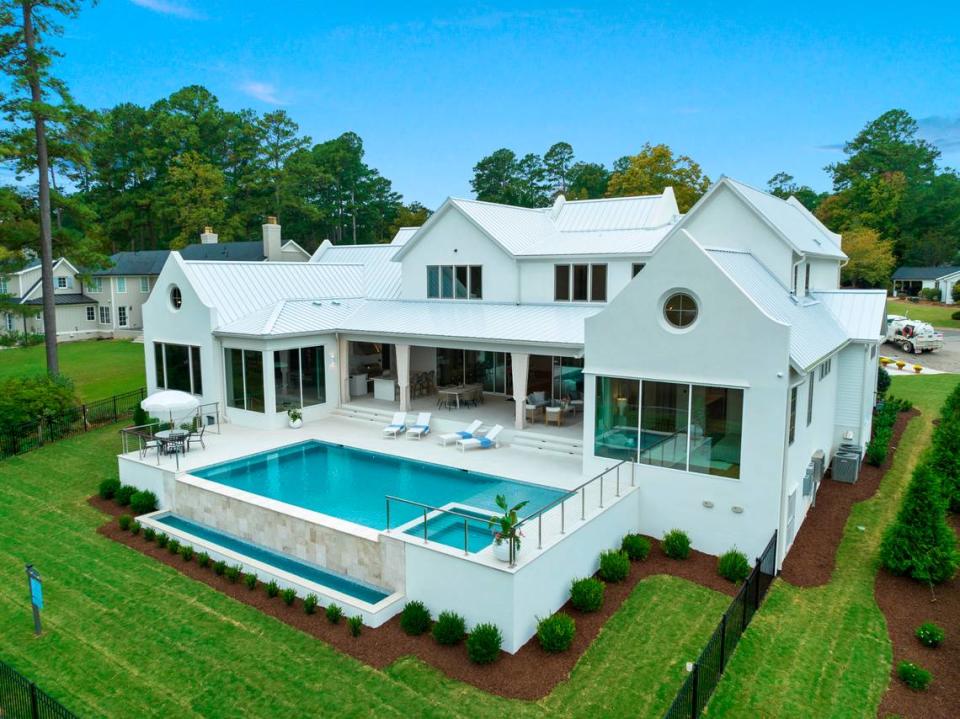 This 5-bed, 7-bath house is listed for nearly $7 million in North Ridge, Raleigh.