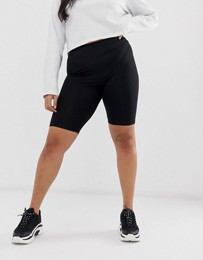 Shop Now: ASOS DESIGN Curve basic legging shorts, $9.50. asos.com.