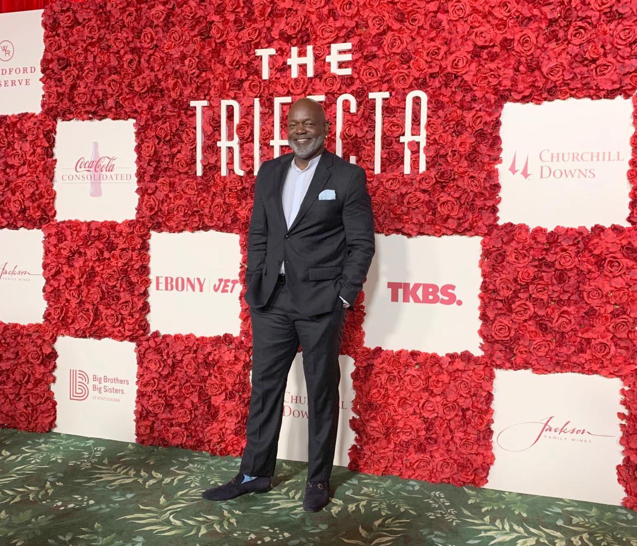 Three-time Super Bowl champion Emmitt Smith arrives at the Trifecta Gala ahead of his second Kentucky Derby, May 3, 2024.