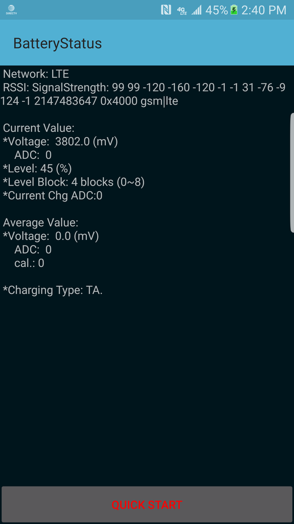 Enter *#0228# in to the phone dialer and you'll see the change in voltage when you charge it.