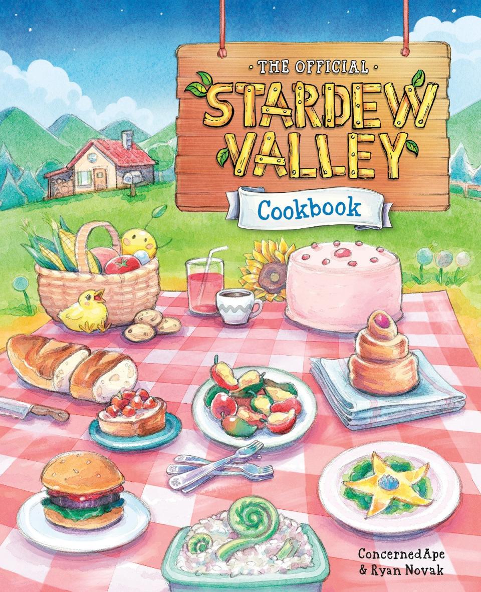 The illustrated cover of The Official Stardew Valley Cookbook