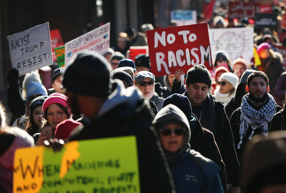 Activists hold Martin Luther King Day marches