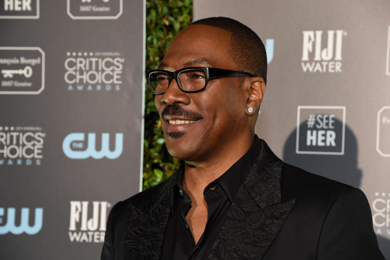 Eddie Murphy, winner of the Lifetime Achievement Award, attends the 25th Annual Critics' Choice Awards at Barker Hangar on January 12, 2020 in Santa Monica, California. (Photo by Michael Kovac/Getty Images for Champagne Collet)