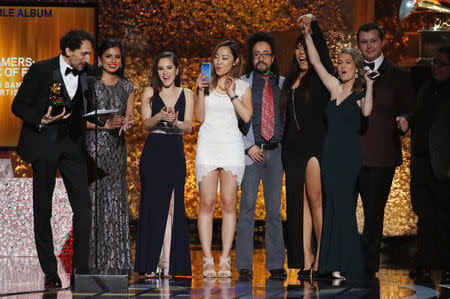 61st Grammy Awards - Show - Los Angeles, California, U.S., February 10, 2019 - John Daversa Big Band featuring DACA Artists wins Best Large Jazz Ensemble Album for "American Dreamers: Voices Of Hope, Music Of Freedom" REUTERS/Mike Blake