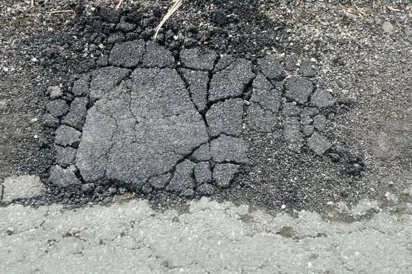 A pothole patched up in mid-April showing signs of deterioration after just two weeks