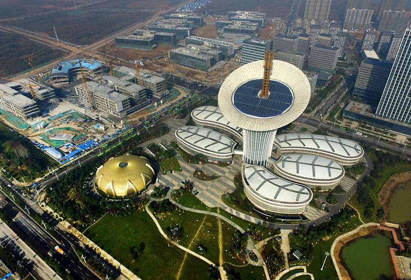 中國經濟，光穀六大園區之一的武漢未來科技城（新華社）