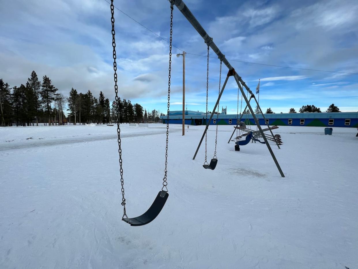 Outside Jack Hulland Elementary School in Whitehorse. A group of teachers and student advocates say the the Yukon Department of Education's new plans for allocation of educational assistants is more about   simplifying the process for bureaucratic reasons rather than addressing the needs of students.  (Kiyoshi Maguire/CBC - image credit)