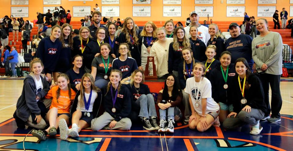 The Lemon Bay High girls weightlifting team won the Class 1A-Region 4 title Saturday afternoon on its home floor in Englewood.