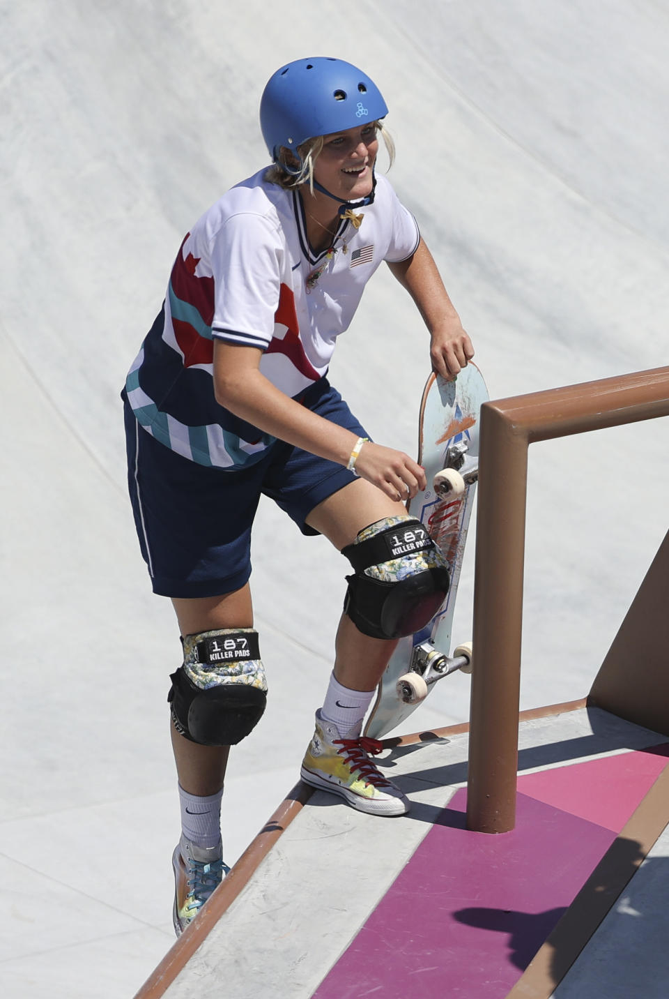 Wettstein of USA during the Women's Park Skateboarding Final
