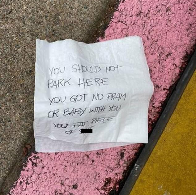 Mum hits back at stranger’s 'nasty' note over pram car spot. Photo: Zena Hussein.