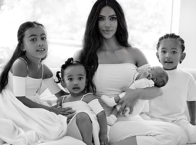 <p><a href="https://www.cosmopolitan.com/uk/entertainment/a25735111/kim-kardashian-kanye-west-baby-news-making-sisters-want-more/" rel="nofollow noopener" target="_blank" data-ylk="slk:After two difficult pregnancies;elm:context_link;itc:0;sec:content-canvas" class="link ">After two difficult pregnancies</a> carrying North and Saint, and developing placenta accreta (a serious pregnancy condition that occurs when the placenta grows too deeply into the uterine wall), <a href="https://www.cosmopolitan.com/uk/entertainment/news/a47556/kim-kardashian-kanye-west-timeline-relationship/" rel="nofollow noopener" target="_blank" data-ylk="slk:Kim Kardashian and her now estranged husband, Kanye West;elm:context_link;itc:0;sec:content-canvas" class="link ">Kim Kardashian and her now estranged husband, Kanye West</a>, opted for a surrogate for their third and fourth children, Chicago and Psalm.</p><p>Speaking <a href="https://www.kimkardashianwest.com/favs/2586-kim-kardashian-its-girl/" rel="nofollow noopener" target="_blank" data-ylk="slk:on her website;elm:context_link;itc:0;sec:content-canvas" class="link ">on her website</a> about her surrogate, Kim said: "We are incredibly grateful to our surrogate who made our dreams come true with the greatest gift one could give."</p><p>Kim took her fans along with her on her surrogacy journey as she openly <a href="https://www.cosmopolitan.com/uk/entertainment/a36858951/khloe-kim-and-kourtney-discuss-surrogacy-journey/" rel="nofollow noopener" target="_blank" data-ylk="slk:talked about her experience;elm:context_link;itc:0;sec:content-canvas" class="link ">talked about her experience</a> while filming Keeping Up With The Kardashians. She also offered surrogacy advice to her younger sister, <a href="https://www.cosmopolitan.com/uk/entertainment/a36797694/khloe-kardashian-surrogate-fell-through/" rel="nofollow noopener" target="_blank" data-ylk="slk:Khloe, as she explored this option.;elm:context_link;itc:0;sec:content-canvas" class="link ">Khloe, as she explored this option.</a></p><p><a href="https://www.instagram.com/p/CPzkFuvAdOT/" rel="nofollow noopener" target="_blank" data-ylk="slk:See the original post on Instagram;elm:context_link;itc:0;sec:content-canvas" class="link ">See the original post on Instagram</a></p>