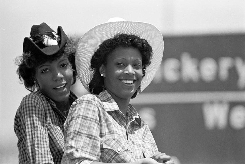 Attendees of Juneteenth parade festivities in Fort Worth in 1983.