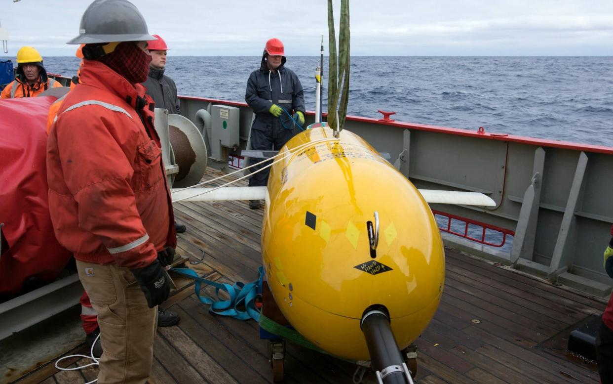 Scientists say that data collected from the yellow submarines's first expedition will help them build more accurate predictions - Povl Abrahamsen /BAS /SWNS.COM