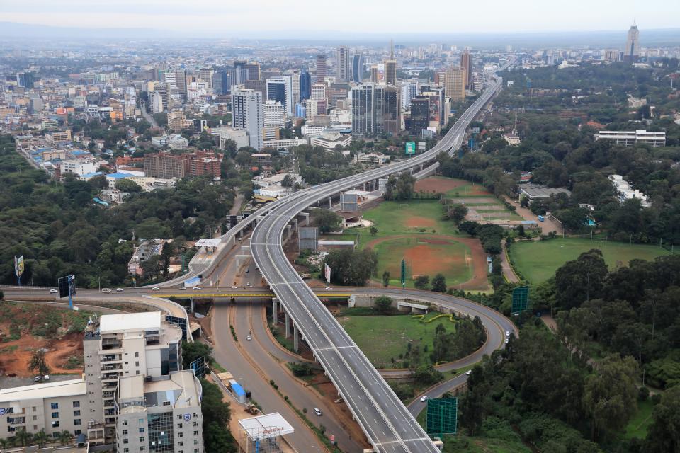 A section of the Nairobi Expressway in Kenya.