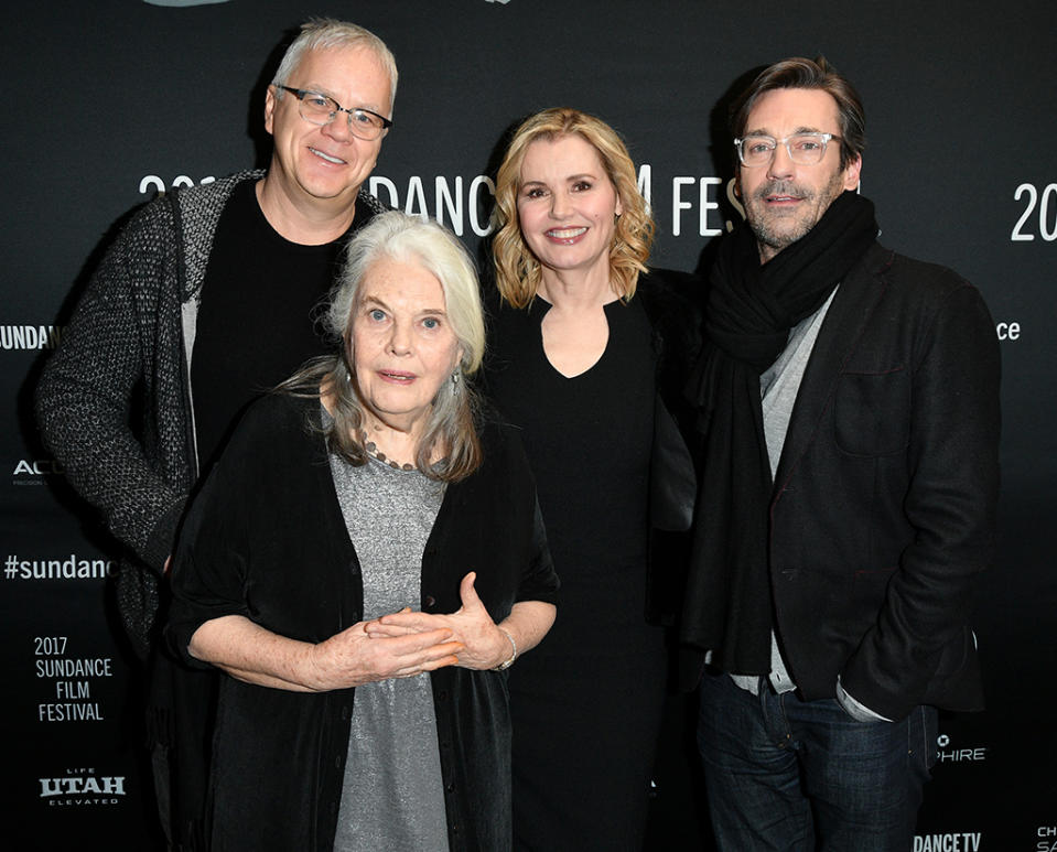 Tim Robbins, Lois Smith, Geena Davis, and Jon Hamm