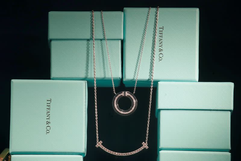 FILE PHOTO: Tiffany & Co. jewelry is displayed in a store in Paris