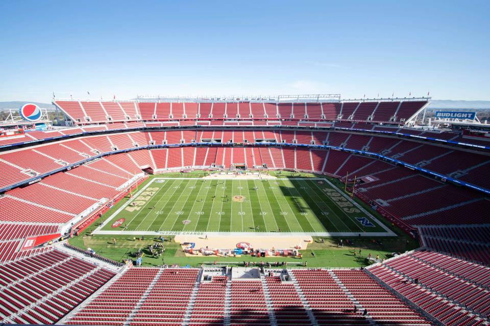 General view of the stadium before the game between the San Francisco 49ers and the Houston Texans at Levi's Stadium, Jan. 2, 2022 in Santa Clara, California.