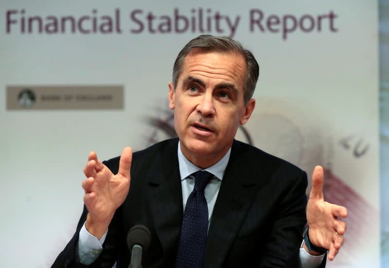 FILE PHOTO: Bank of England governor Carney speaks during a news conference at the Bank of England in London