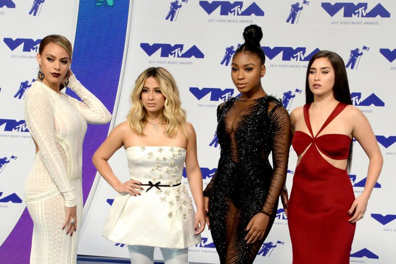 Ally Brooke, second from left, pictured with Fifth Harmony, announced her engagement to Will Bracey. File Photo by Jim Ruymen/UPI