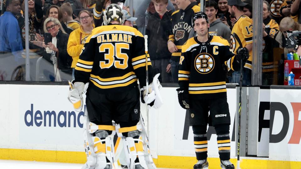 The Bruins may be facing their first real bit of adversity this season, hours ahead of their opening game in the playoffs. (Getty Images)