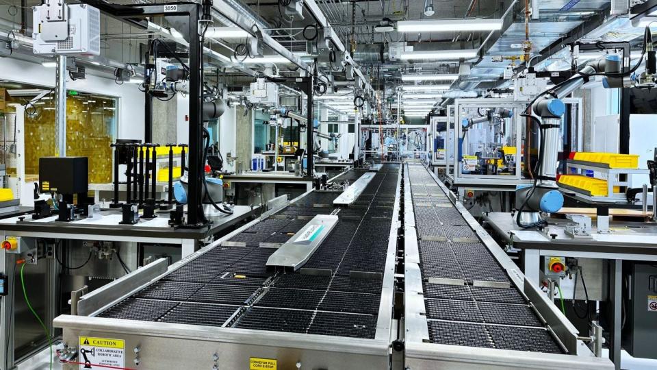 Pictured: Purdue Polytechnic's Smart Learning Factory, with a finished setup after recent installations. (Purdue University photo/John O'Malley)