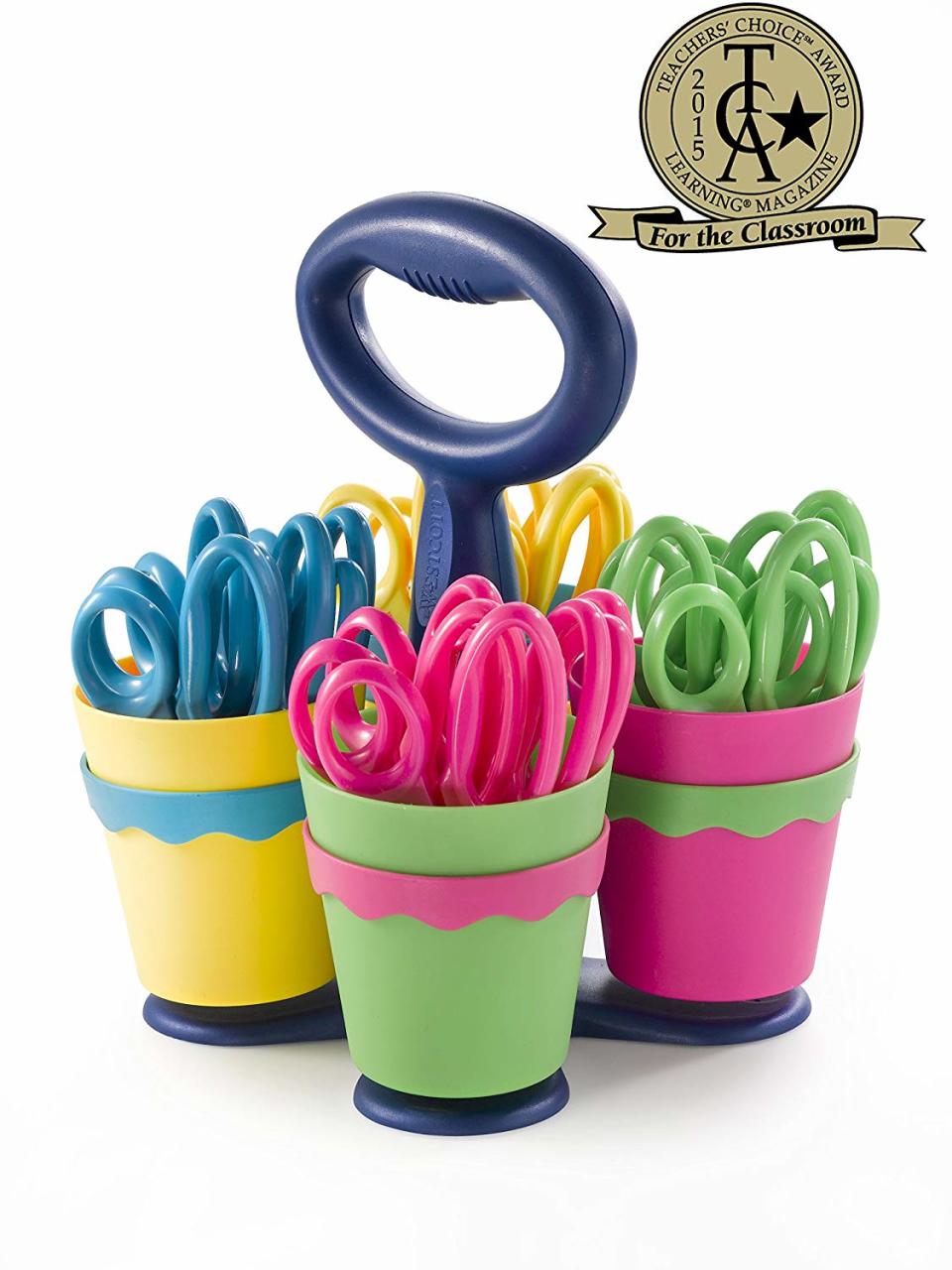 Westcott School Scissor Caddy and Kids Scissors with Anti-microbial Protection (Photo: Amazon)