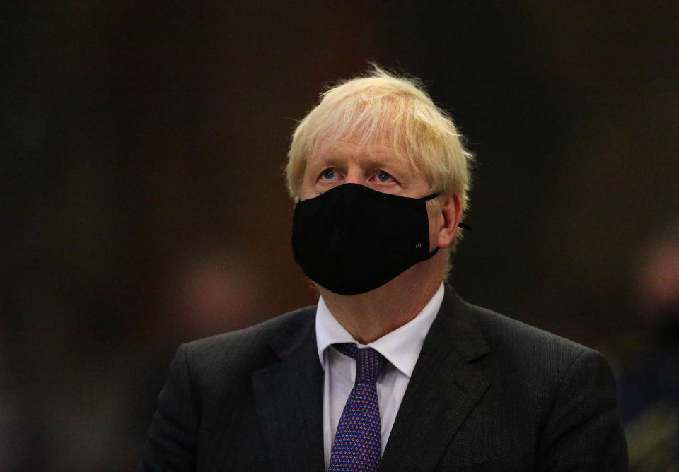 Prime Minister Boris Johnson during a service to mark the 80th anniversary of the Battle of Britain at Westminster Abbey, London.