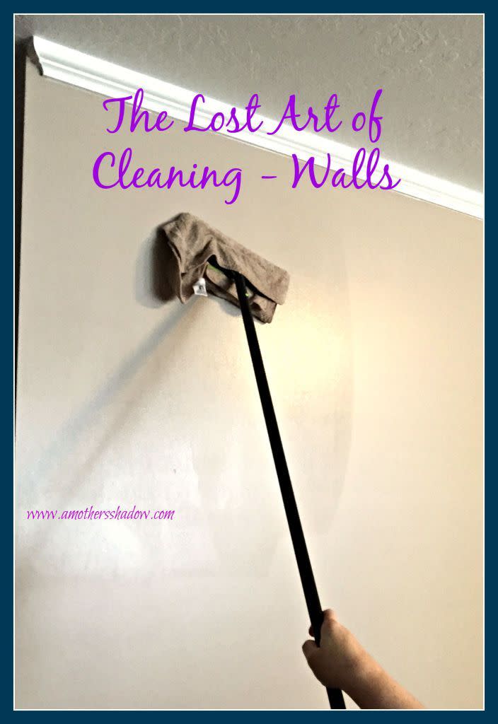 <p>Walls are often an overlooked part of the cleaning. Rid them of dust and make them shine with just four supplies. Shared over 42,000 times, this trick works wonders.</p><p><strong>For more, go to <a href="http://amothersshadow.com/2015/09/18/the-lost-art-of-cleaning-walls/#more-18484" rel="nofollow noopener" target="_blank" data-ylk="slk:A Mother's Shadow" class="link rapid-noclick-resp">A Mother's Shadow</a>. </strong></p>