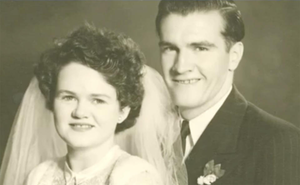 Paul Vautin's parents Leila and George, pictured here at their wedding.