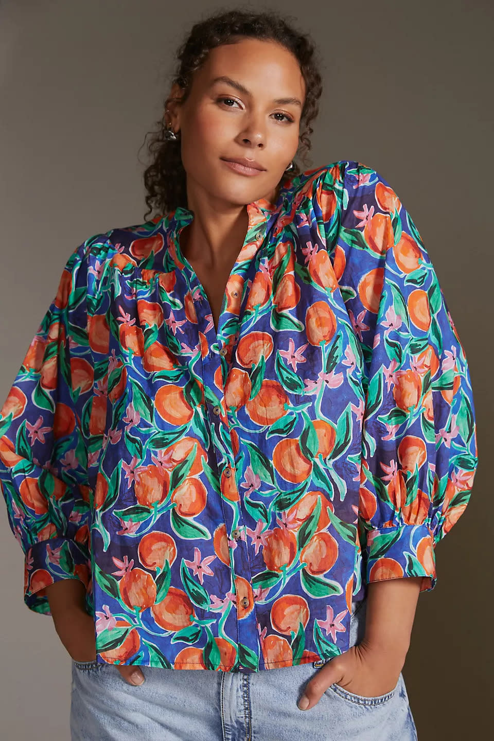 Grace Poole for Anthropologie Printed Blouse. Image via Anthropologie.