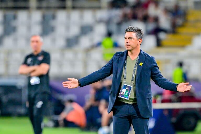 Marcelo Gallardo, durante su etapa como entrenador de Al-Ittihad, de Arabia Saudita