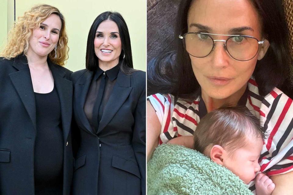 <p>Axelle/Bauer-Griffin/FilmMagic; Rumer Willis/Instagram</p> Rumer Willis shares cute photo of Demi Moore and baby Louetta to celebrate Mother