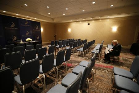 Shareholder activist John Chevedden, 67, waits for the DreamWorks Animation SKG Inc stockholder meeting to begin in Hollywood, California May 29, 2013. For use with special report ACTIVIST-CHEVEDDEN/ REUTERS/Lucy Nicholson