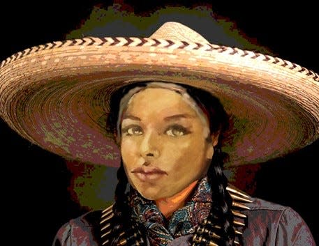 Digital illustration of young Sonia as “Adelita” by Adolfo (Ben) Ruiz