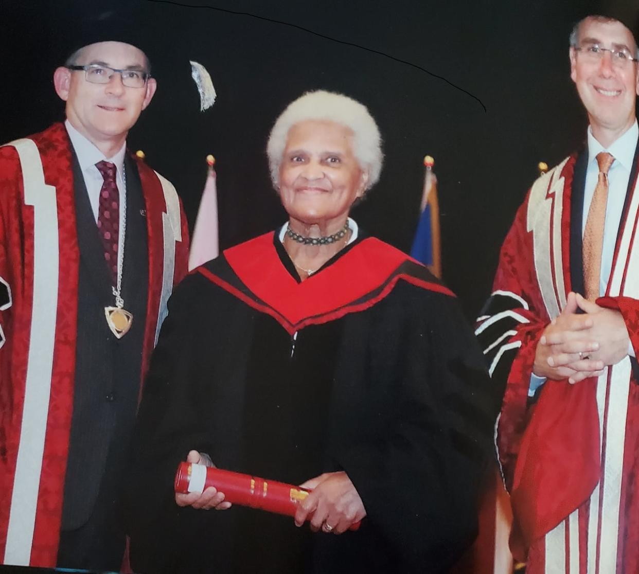 In 2019, Gloria Borden received an honorary doctorate from St. Mary's University. (Submitted by Kurt Borden - image credit)