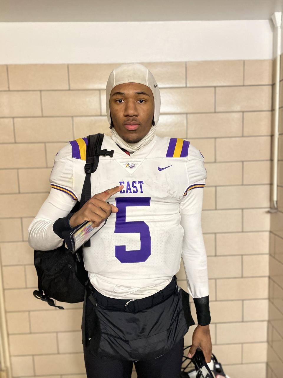 East/World of Inquiry quarterback Zymier Jackson moved into second all-time on Section V's single season passing yards list during a 42-7 win over Section VI's Clarence in the NYSPHSAA Class A Far West Regionals, Friday, Nov. 17, 2023 at Williamsville South.