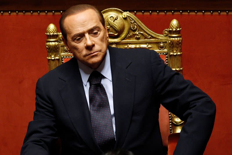 FOTO DE ARCHIVO. El primer ministro italiano, Silvio Berlusconi, participa en un debate en el Senado en Roma, Italia