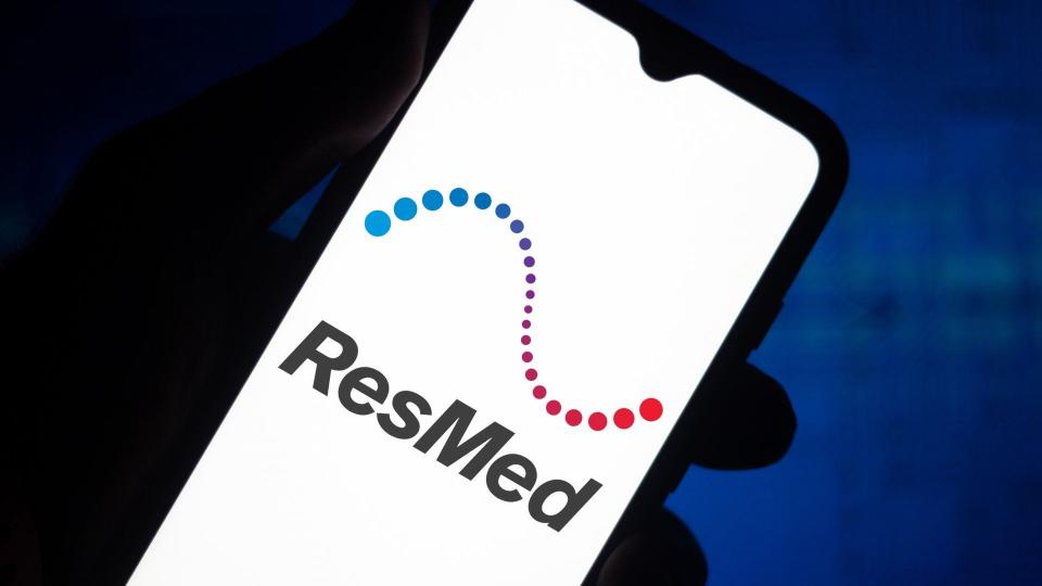 BRAZIL - 2020/06/29: In this photo illustration the ResMed logo seen displayed on a smartphone.