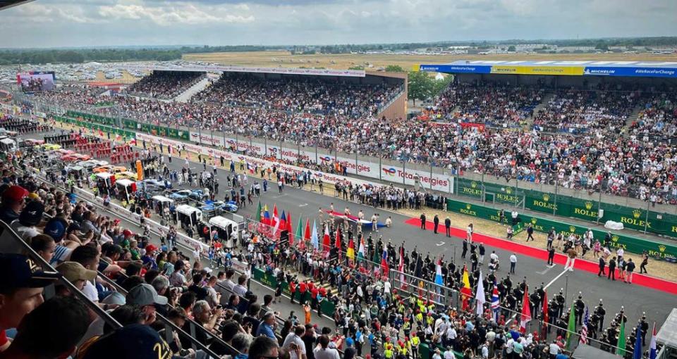 The pre-race ceremonies at 24 Hours of Le Mans