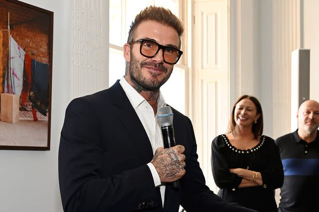 <p>Kate Green/BFC/Getty</p> David Beckham.