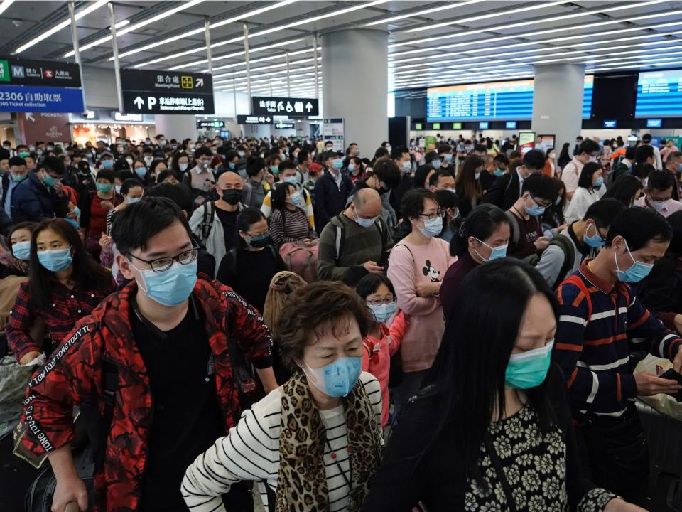 lunar new year hong kong china masks wuhan coronavirus