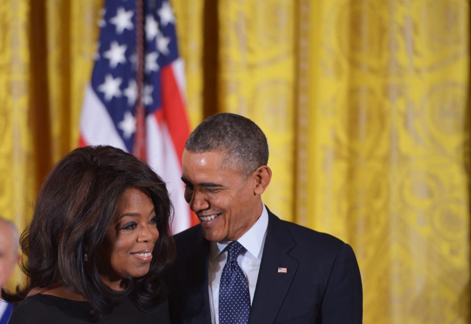 In 2013, President Barack Obama awarded Oprah the Presidential Medal of Freedom for her philanthropy. (Photo: Getty Images)