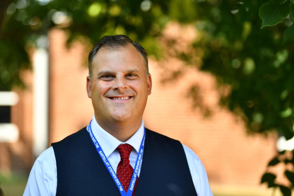 Sartell schools superintendent Jeff Ridlehoover is pictured Tuesday, Aug. 17, 2021, in Sartell.