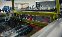 <p>Jeep Wrangler seats replace the old-school backbreakers, with the headrests removed to keep things looking sleek.</p>